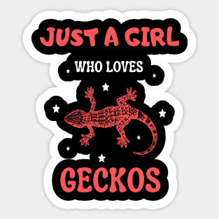 Just a girl who loves geckos, Cute Gecko lover Sticker